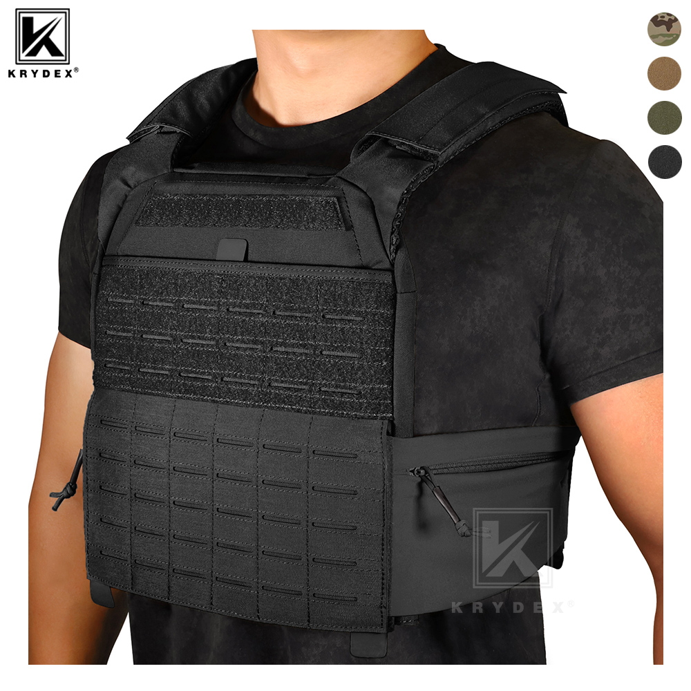 Crossfit Weight Vest - KRYDEX Taktische Trainingsweste, gewogen, MOLLE-Plattenträger, verstellbare