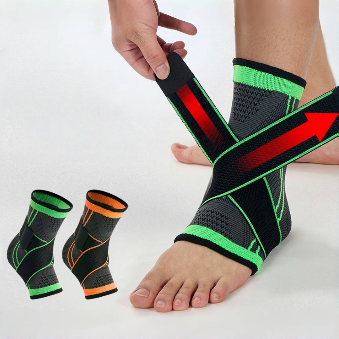 Ankle Mobility Band - Elastische Sport-Knöchelbandage mit Riemen, Nylon-Strick-Kompressions-Knöchelmanschette, Knöchelschutz